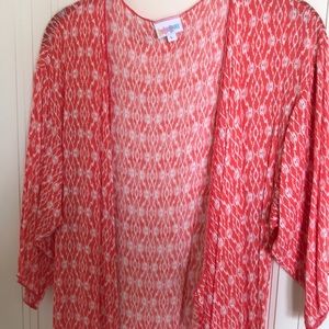 Lularoe Shirley Kimono orange/salmon L
